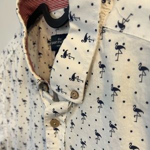 Flamingo shortsleeve dress shirt